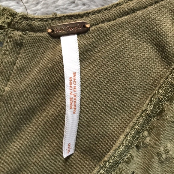 Free People Olive Green Embroidered Lace Dress - Picture 5 of 8